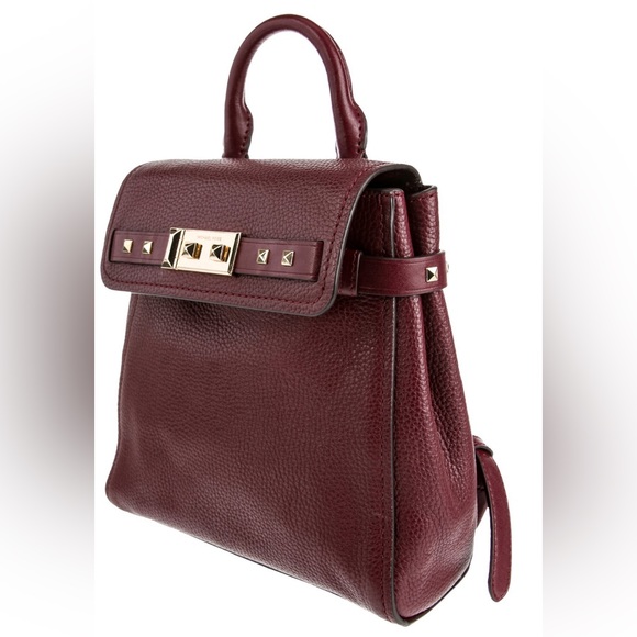 Michael Kors Oxblood Addison Leather Backpack - Picture 2 of 13